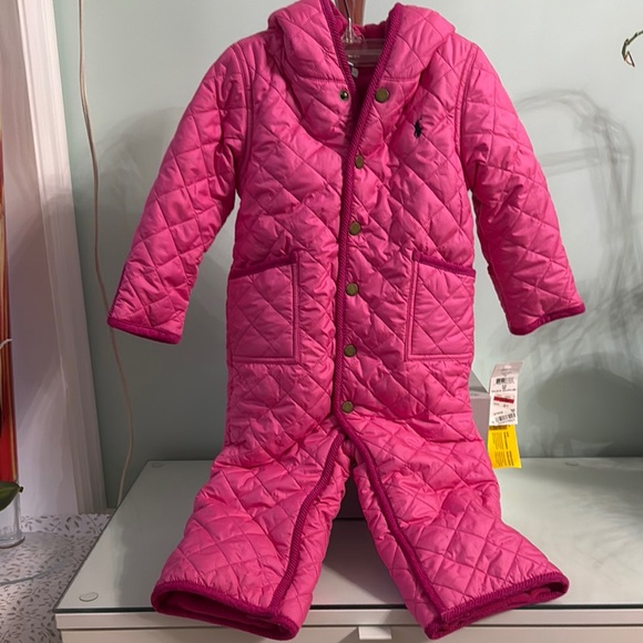 Ralph Lauren Pink Quilted Snowsuit - Picture 1 of 7